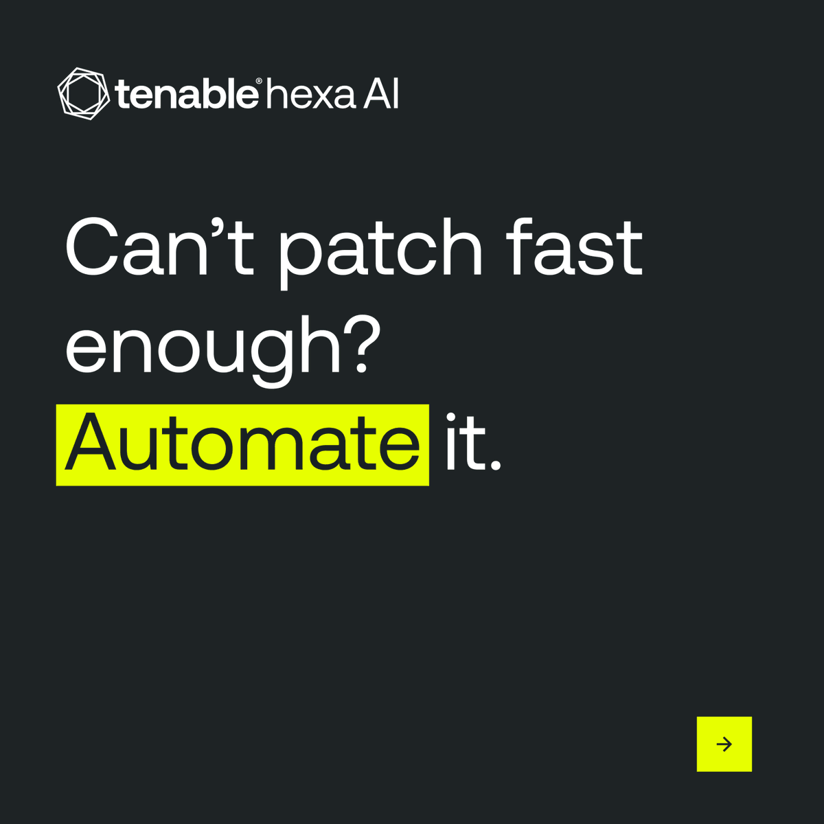 TenableSecurity's tweet photo. We’ve rounded up the latest use cases for Tenable Hexa AI, the agentic engine designed to shift the economics of defense by accelerating remediation from human speed to machine speed.

Tenable Hexa #AI acts as a crucial force multiplier for security teams: https://t.co/4IjWutxWko https://t.co/p9BwkHPTCx
