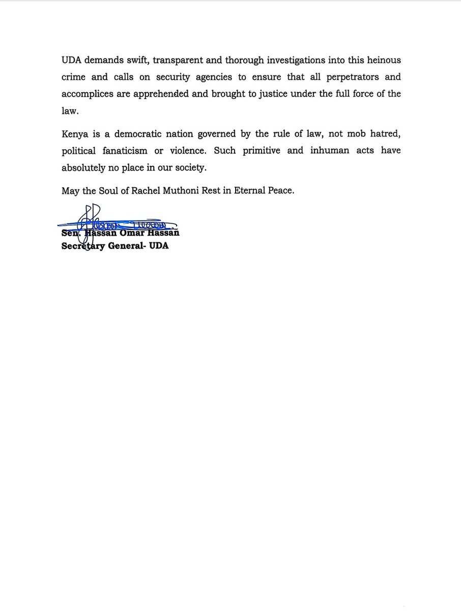 United Democratic Alliance, UDA. tweet media