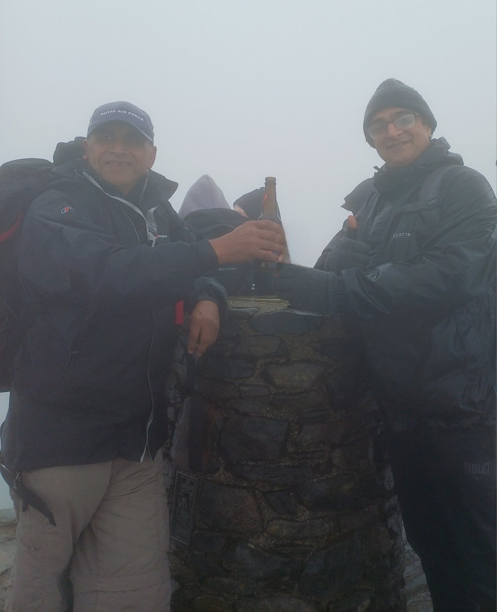 IntegAccount's tweet photo. Fantastic day on Saturday 16th May, whereby my friend Mahesh and I, walked up the the summit of Mount Snowdon. It was much tougher than I thought, and it rained for 80% of the time we were there.  At the end I was tired and wet, but felt great, having finally done this walk. https://t.co/4DzzN5w5qT