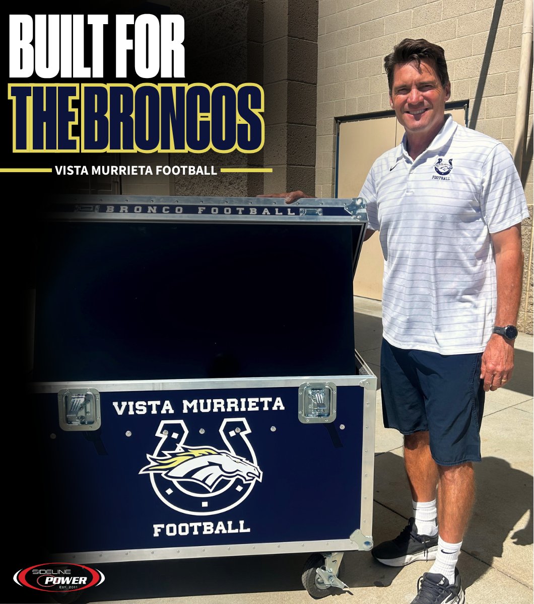 SidelinePower's tweet photo. Built for the Broncos.🐎

Huge thank you to @vmhsfootball and @CCandaele for trusting us with this custom Sideline TV Box setup.

The game keeps evolving, and the programs staying ahead are investing in the details that give them an edge.

From custom school branding, to built-in storage and instant film access, these setups are designed to help programs stay organized and operate more efficiently all season long.

Want a custom box setup built for your team? Request a quote and get connected with us here⬇️

https://t.co/pQxHwGPm8i