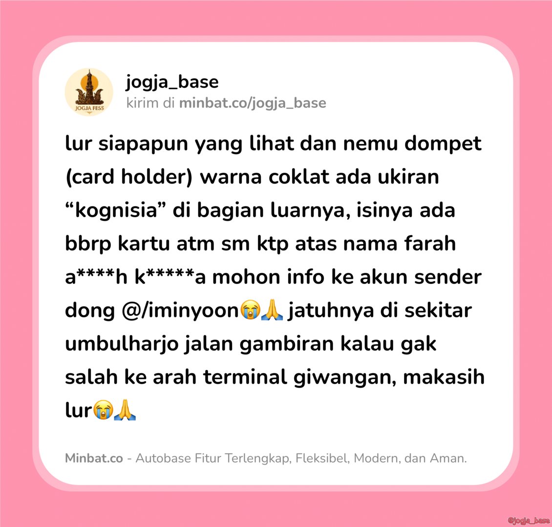 JOGJA FESS | KIRIM FESS CEK PINNED tweet media
