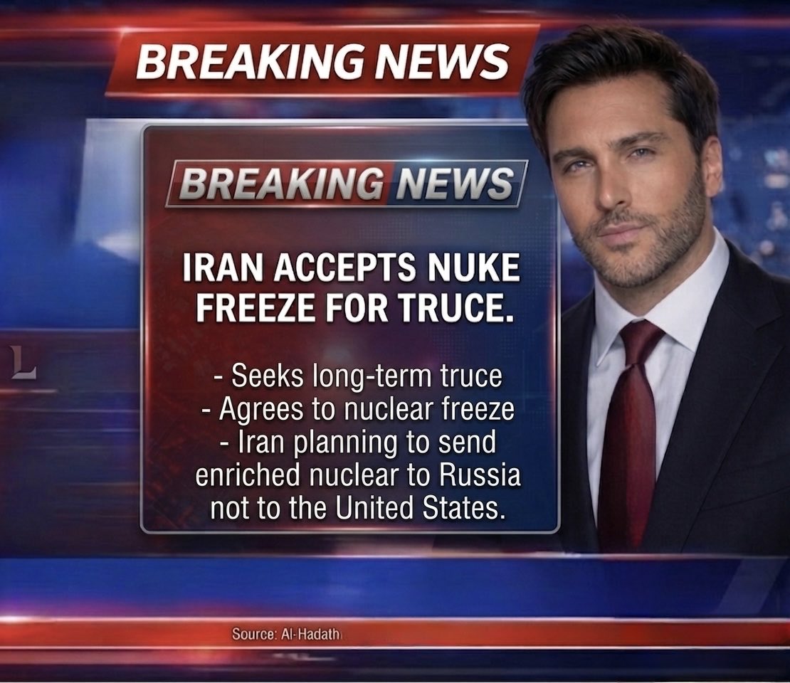 GeorgeStephan2's tweet photo. 🚨 BREAKING: NEW NUCLEAR REALIGNMENT 🚨
Leaked « Amended Paper » reveals Iran is reportedly planning a long-term freeze on its nuclear program . The deal involves transferring enriched nuclear materials to Russia—completely #BreakingNews
• #Geopolitics
• #GlobalNews https://t.co/kcj09XM31a