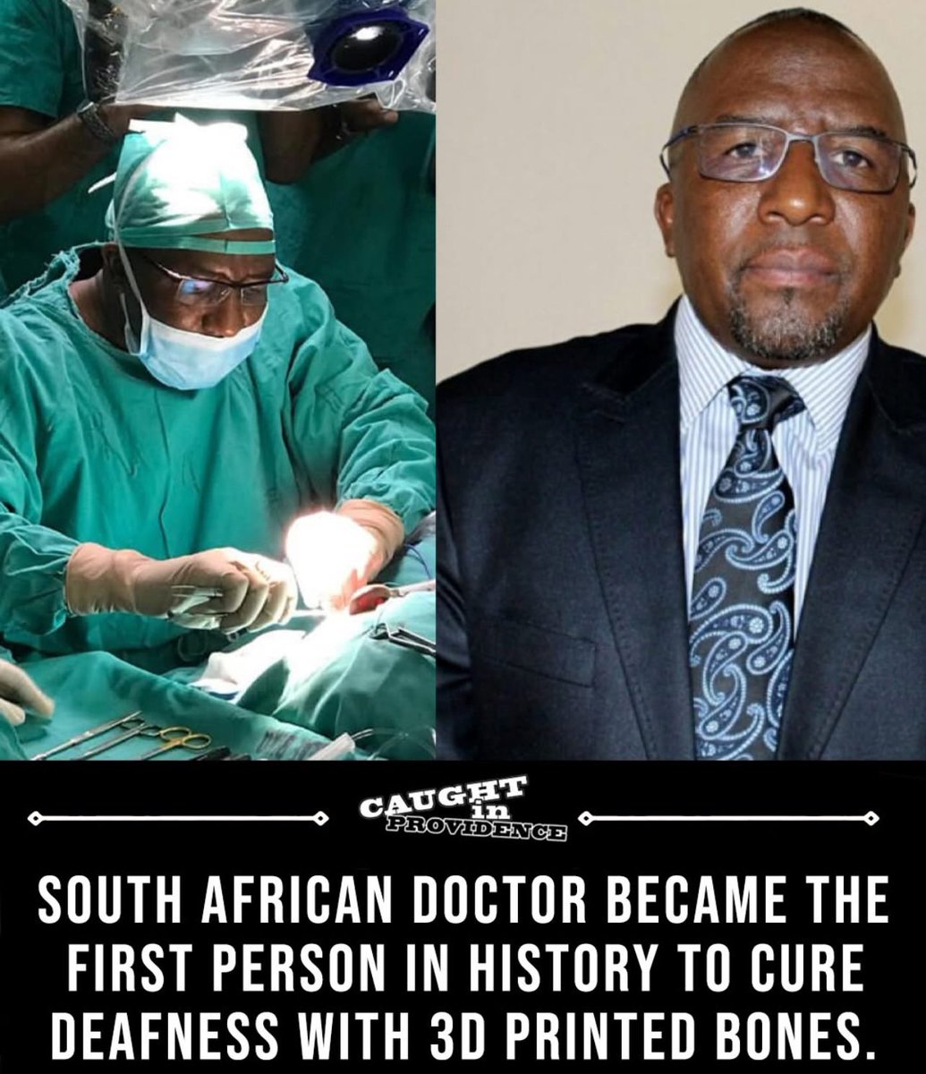 Futurenoah2's tweet photo. @interesting_aIl That reminds me  that African doctor .This person was the first in history to acquire hearing impairment by 3D printing a bone.  Thanks to all those guys mankind evolving https://t.co/MgcfbhH6p7