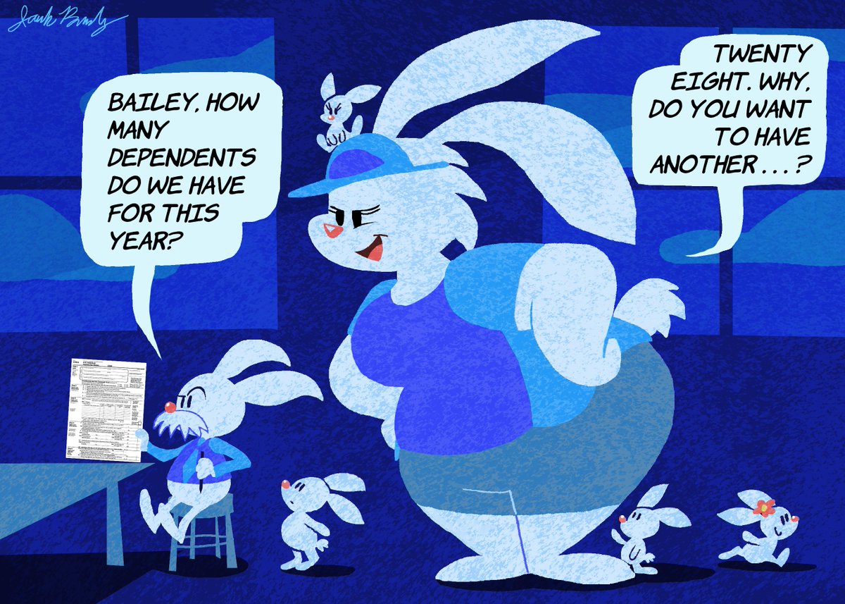 Bunny rabbits are good at multiplication and accountancy