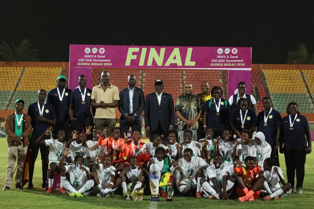 mjs_sn's tweet photo. Madame le Ministre salue également le sacre des "Lioncelles" U20, victorieuses de la Guinée-Bissau en finale du tournoi UFOA-A de football féminin à domicile. 

Ce troisième titre consécutif confirme la suprématie du Sénégal dans cette compétition sous-régionale. https://t.co/YhjFkpZj3K