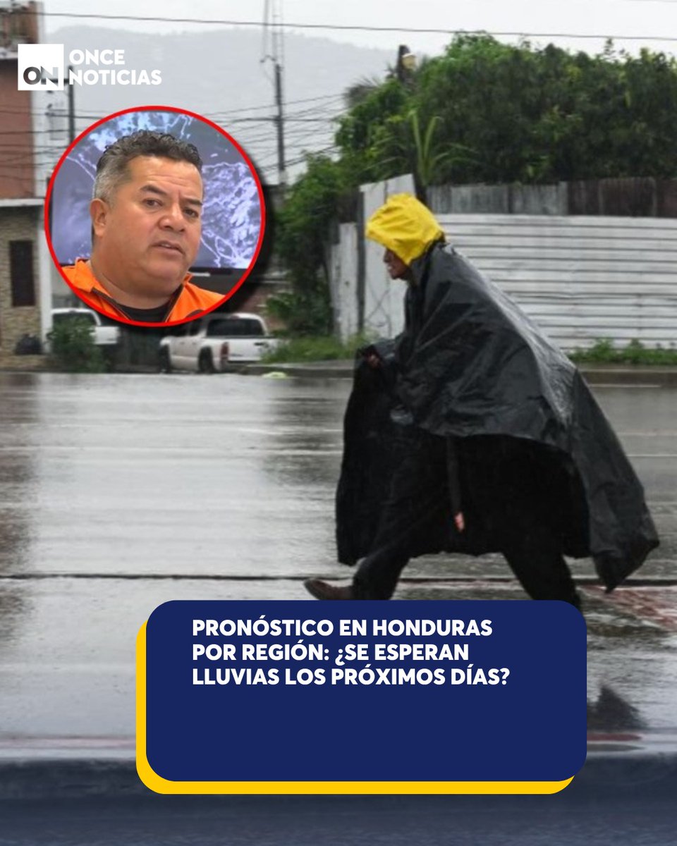 11_Noticias's tweet photo. 🤔🌧️¿Cuál es la probabilidad de lluvias este sábado, domingo e inicios de la semana? Conoce cómo estará el clima por regiones para los próximos días, según detalles de Cenaos. 👉 https://t.co/bhTk3xYM5u 

#OlaCalor #Pronóstico #Honduras https://t.co/yipSCFrvBs