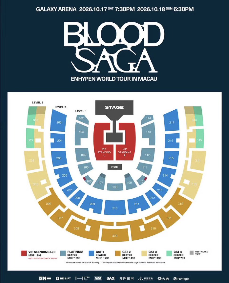 ENHYPEN 2026 WORLD TOUR [BLOOD SUGA] in Macau🇲🇴エンハイプン