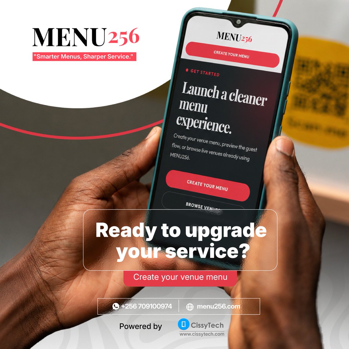 cissytech's tweet photo. Upgrade your customer experience with MENU256 by Cissy Tech
Create cleaner, smarter digital menus for your venue and make service faster and more professional.
📲 Get started today: https://t.co/n8Hu34lcJs
#MENU256 #DigitalMenu #HospitalityTech #CissyTech https://t.co/KO2ZwBIrlA