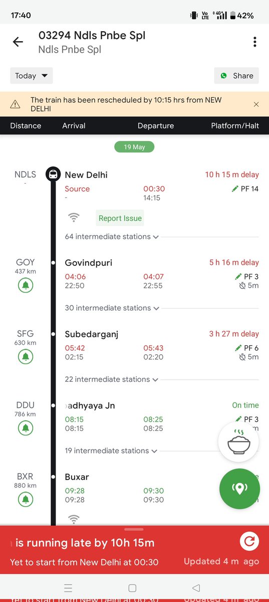 mikeecho_s's tweet photo. PLEASE NOTE:TRAIN NO.03294 SCHEDULE TO LEAVE FROM NEW DELHI STATION AT 14:15 HRS ON 18/05/2026 IS RESCHEDLUE TO LEAVE AT 00:30 HRS ON 19/05/2026 .IR.

One more time resedule 
@IRCTCofficial #irctc ....
This is not fair https://t.co/csenXK5hCm