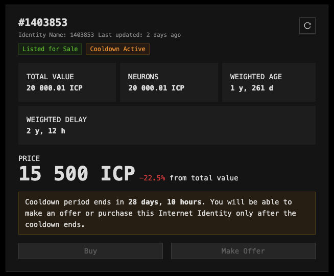 _GeekFactory's tweet photo. 28 days until this listing goes live 👀

20k ICP at a 22% discount

#ICP #InternetComputer https://t.co/KdbUmnzjz1