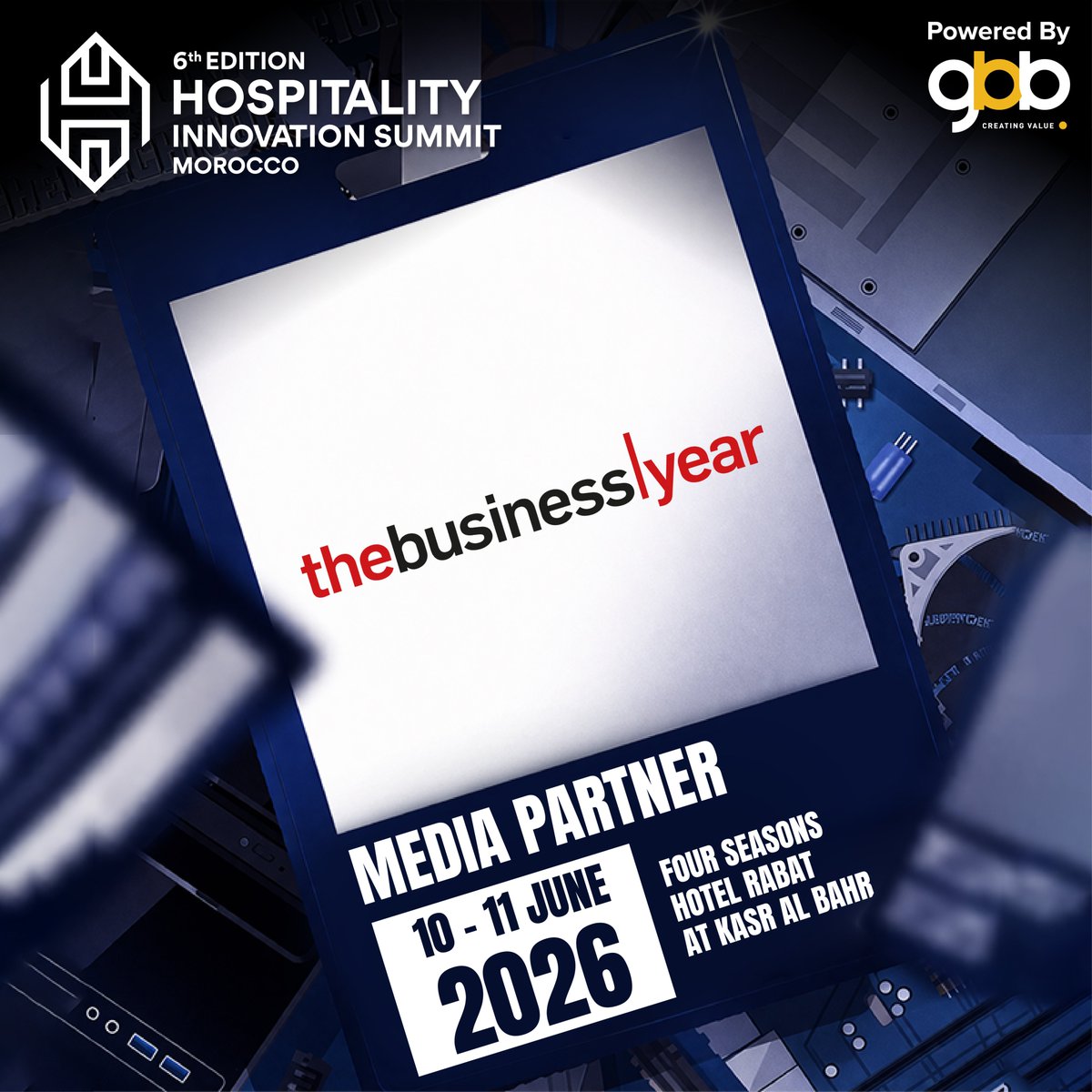 gbbventure's tweet photo. 𝐑𝐞𝐚𝐥 𝐦𝐚𝐫𝐤𝐞𝐭 𝐜𝐨𝐧𝐯𝐞𝐫𝐬𝐚𝐭𝐢𝐨𝐧𝐬 𝐚𝐫𝐞 𝐛𝐮𝐢𝐥𝐭 𝐨𝐧 𝐢𝐧𝐬𝐢𝐠𝐡𝐭, 𝐩𝐞𝐫𝐬𝐩𝐞𝐜𝐭𝐢𝐯𝐞, 𝐚𝐧𝐝 𝐭𝐡𝐞 𝐯𝐨𝐢𝐜𝐞𝐬 𝐬𝐡𝐚𝐩𝐢𝐧𝐠 𝐠𝐥𝐨𝐛𝐚𝐥 𝐛𝐮𝐬𝐢𝐧𝐞𝐬𝐬.📰
That’s exactly where 𝐓𝐡𝐞 𝐁𝐮𝐬𝐢𝐧𝐞𝐬𝐬 𝐘𝐞𝐚𝐫 comes in.

We’re glad to have @TBYupdates on board as a Media Partner for the 𝟔𝐭𝐡 𝐇𝐨𝐬𝐩𝐢𝐭𝐚𝐥𝐢𝐭𝐲 𝐈𝐧𝐧𝐨𝐯𝐚𝐭𝐢𝐨𝐧 𝐒𝐮𝐦𝐦𝐢𝐭 – 𝐌𝐨𝐫𝐨𝐜𝐜𝐨, bringing global business intelligence and decision-maker perspectives to a platform driving conversations around hospitality, investment, and development.

For over a decade, The Business Year has provided investors, businesses, and governments with first-hand insights into some of the world’s most dynamic markets.✨

Through hundreds of interviews conducted weekly with senior decision-makers across the Middle East, Africa, Europe, Latin America, and Asia, the platform delivers valuable economic and industry perspectives shaping global business discussions.🌍

With content distributed through both print publications and digital platforms, The Business Year continues to serve as a trusted source of market intelligence for leaders navigating emerging opportunities and evolving economies.✨

By bringing this perspective into the conversation, it adds valuable depth to discussions shaping Morocco’s hospitality, real estate, and investment landscape.

📅 𝟏𝟎 - 𝟏𝟏 𝐉𝐮𝐧𝐞 𝟐𝟎𝟐𝟔
📍 𝐅𝐨𝐮𝐫 𝐒𝐞𝐚𝐬𝐨𝐧𝐬 𝐇𝐨𝐭𝐞𝐥 𝐑𝐚𝐛𝐚𝐭 𝐚𝐭 𝐊𝐚𝐬𝐫 𝐀𝐥 𝐁𝐚𝐡𝐫, 𝐑𝐚𝐛𝐚𝐭, 𝐌𝐨𝐫𝐨𝐜𝐜𝐨
🔗 𝐒𝐞𝐜𝐮𝐫𝐞 𝐲𝐨𝐮𝐫 𝐩𝐥𝐚𝐜𝐞: https://t.co/WBe0XONrBU

𝐴𝑟𝑒 𝑦𝑜𝑢 𝑎 𝑚𝑒𝑑𝑖𝑎 𝑜𝑟𝑔𝑎𝑛𝑖𝑠𝑎𝑡𝑖𝑜𝑛 𝑙𝑜𝑜𝑘𝑖𝑛𝑔 𝑡𝑜 𝑐𝑜𝑙𝑙𝑎𝑏𝑜𝑟𝑎𝑡𝑒 𝑤𝑖𝑡ℎ 𝑢𝑠?
📩 𝐦𝐚𝐫𝐤𝐞𝐭𝐢𝐧𝐠@𝐠𝐛𝐛𝐯𝐞𝐧𝐭𝐮𝐫𝐞.𝐜𝐨𝐦

#gbbventure #thebusinessyear #hospitalityinnovationsummit #hismorocco #businessintelligence #globalmarkets #hospitalitydevelopment #morocco #northafrica #investment #realestatedevelopment #hospitalityindustry #marketinsights #thoughtleadership #b2bevents #facetofacemeetings