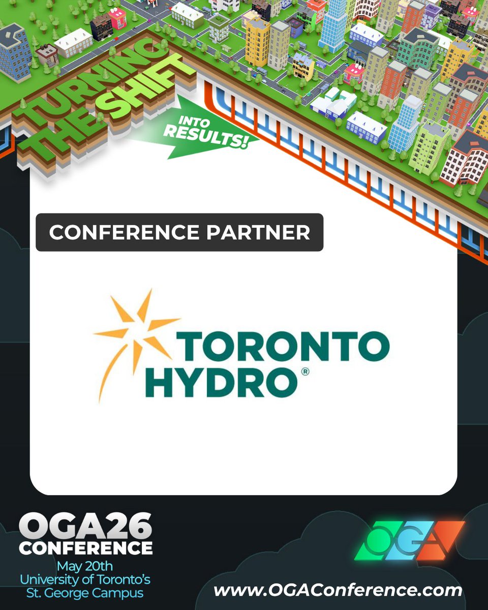 OGACanada's tweet photo. A huge thanks to @TorontoHydro , our OGA26 Conference Partner!

Join us May 20 at the University of Toronto – St. George Campus for the OGA26 Conference: “Turning The Shift Into Results!”

Register today: https://t.co/JXNb4YvTHz https://t.co/jGQTzOGdFD