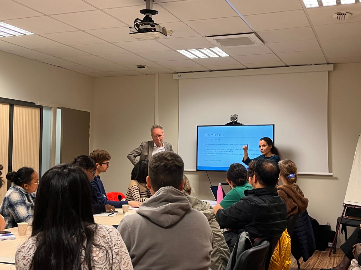 EHC_Haemophilia's tweet photo. 🎓 The EHC is in Lyon at the European Diploma in Clinical Haemostasis! High-level experts Dr Maria Elisa Mancuso &amp; Dr @HermansCedric present clinical cases while we shine a light on #WomenWithBleedingDisorders 🩸 Patient advocacy &amp; medical education: stronger together 🤝 https://t.co/3iy4lGIOX7