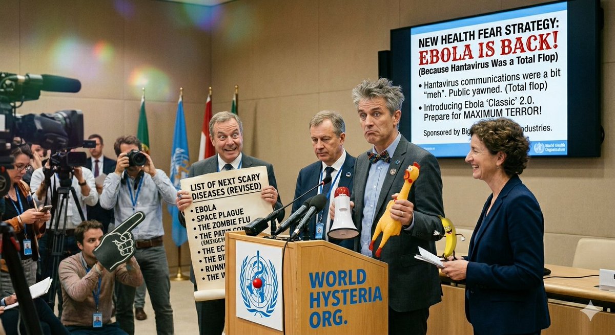 ViroLIEgy's tweet photo. More fear‑porn to keep the “viral” boogeyman circulating in the headlines. 

Source: https://t.co/UjxeG28d2L

Ebola has no more bite than any other imaginary monster they wheel out for ratings. 

See how the narrative was constructed here:

https://t.co/LWETf1lfjf https://t.co/RFoagSXlTf