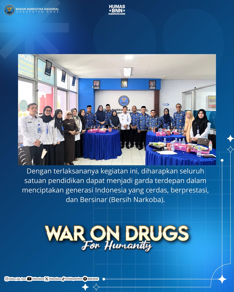 infoBnnkbone's tweet photo. BNNK Bone Gaspol Implementasikan Kurikulum Anti Narkoba Demi Selamatkan Generasi Bangsa https://t.co/0AEvcJ53P8