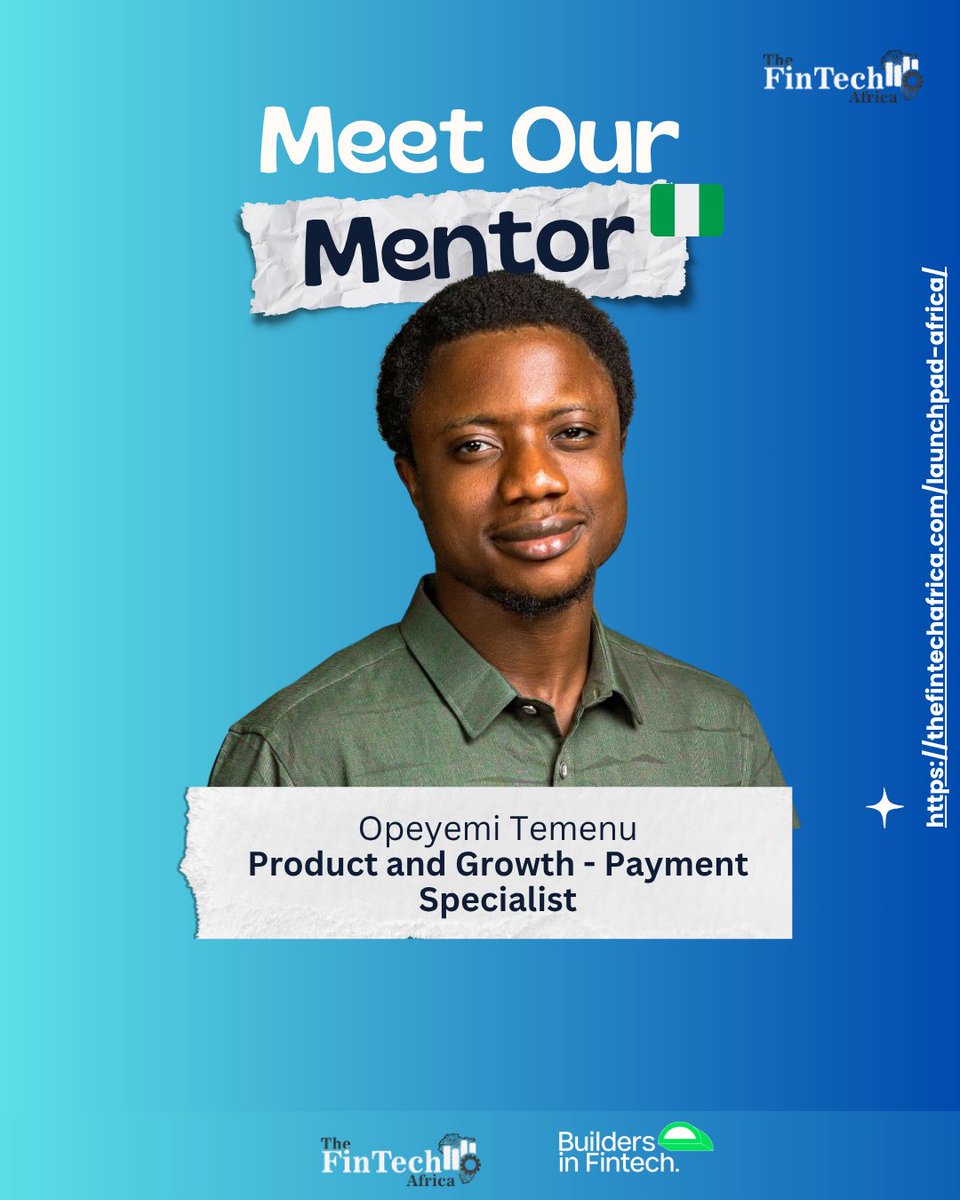 TheFintechAfric's tweet photo. Meet our mentor: Opeyemi Temenu

Opeyemi Temenu  is a Payment Specialist and Senior Technical Account Manager with over 6 years of experience helping Enterprise clients achieve their payment goals by delivering smooth payment experiences, optimising payment https://t.co/1QSYsk8ie5