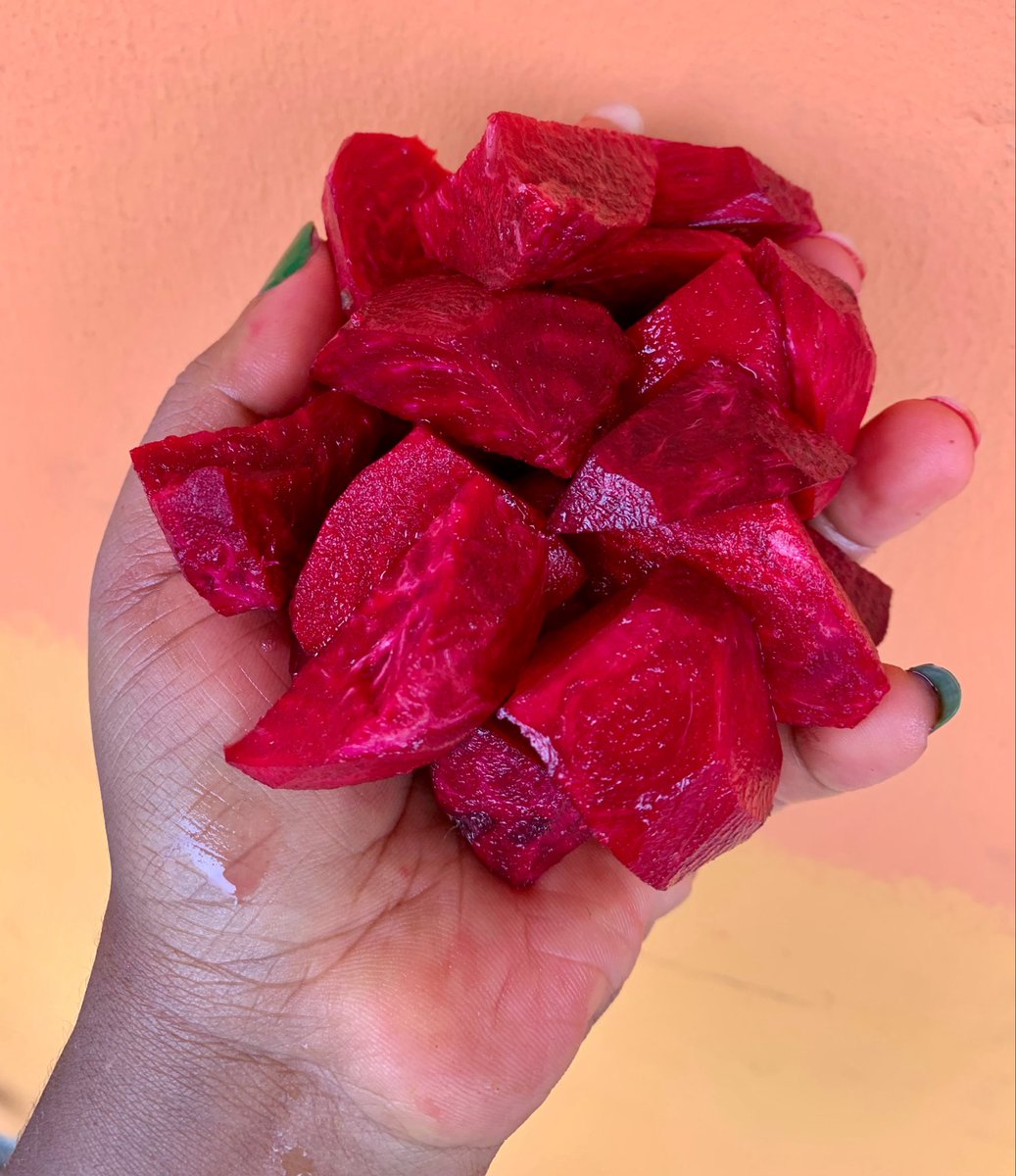 ChikaodiVivian's tweet photo. As a moving man or moving woman, especially if you’re a moving penis or a moving vagina, beetroot should be your best friend.

God specially created this root to take care of your heart, help with blood production and circulation.

The taste of beetroot like the root in the word is earthy, not bitter, not sweet, not bland, not tangy, not spicy.

Veechi Natural combines beetroot & pineapple to give you a satisfying and delicious health drink called BEETPINE, and it’s currently our 4th best seller. 

Kindly repost.