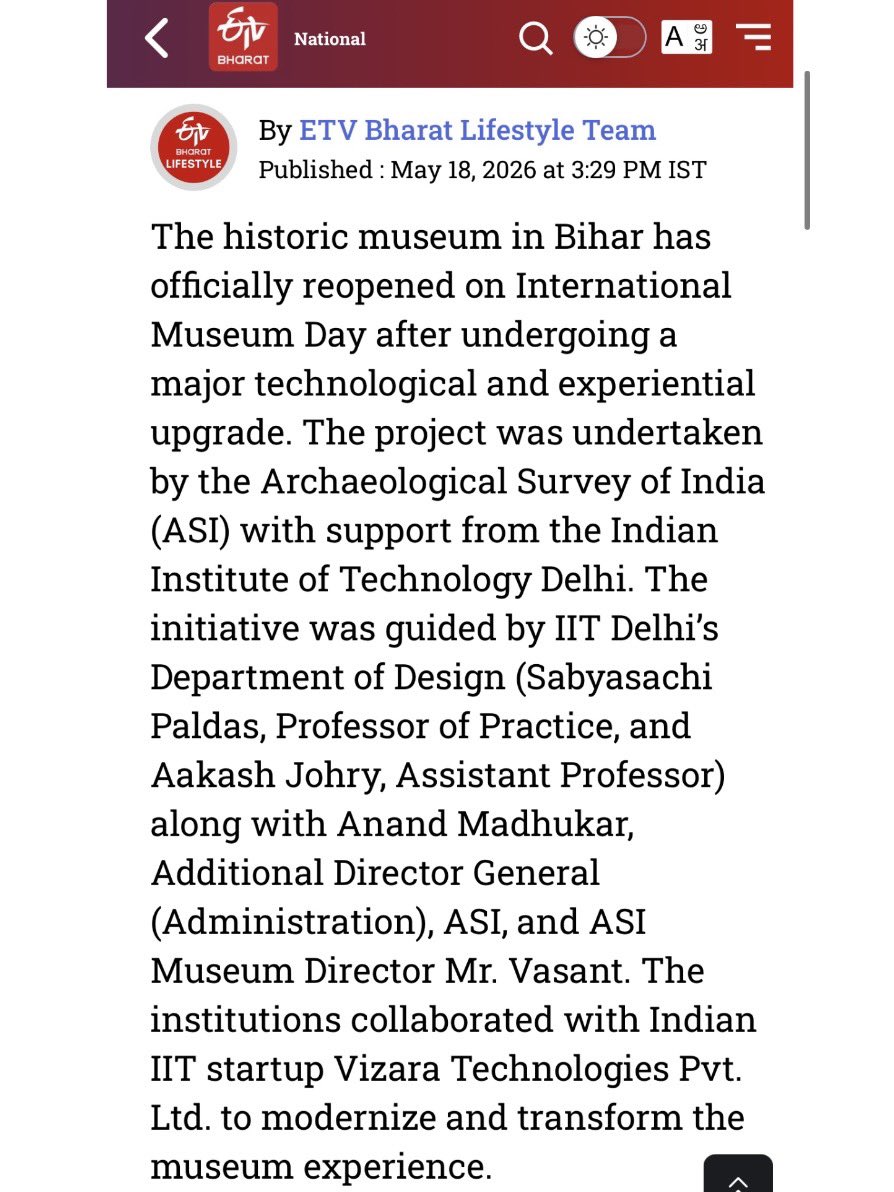 VizaraTech's tweet photo. In collaboration with ASI and IIT, we’re proud to have brought the new Nalanda Museum experience to life. Honoured to witness its launch today.

#nalanda #museum #upgradation https://t.co/Us05ul8O9F