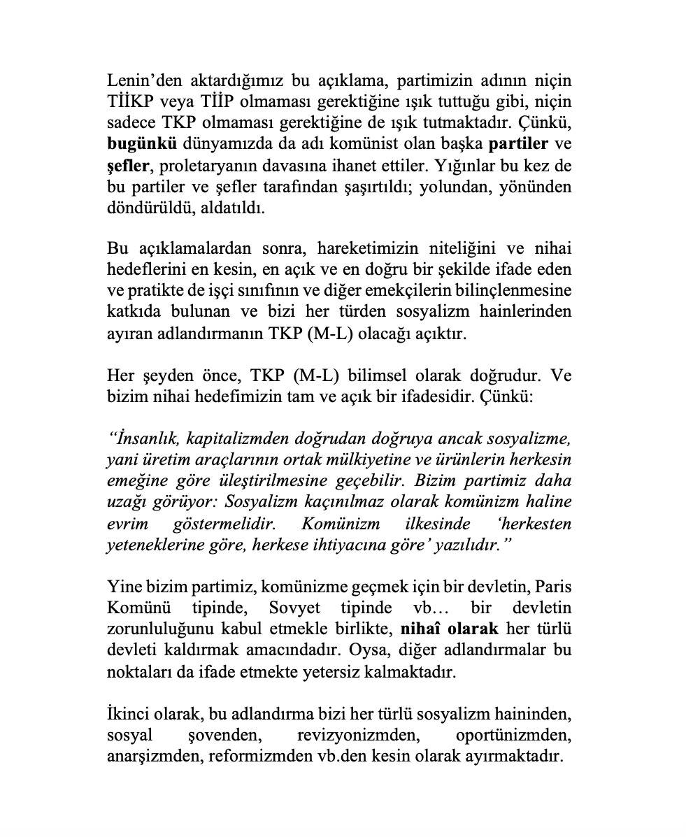 KomunistKoz's tweet photo. "İkinci olarak, bu adlandırma bizi her türlü sosyalizm haininden, sosyal şovenden, revizyonizmden, oportünizmden, anarşizmden, reformizmden vb.den kesin olarak ayırmaktadır." https://t.co/9N6f7i4pST