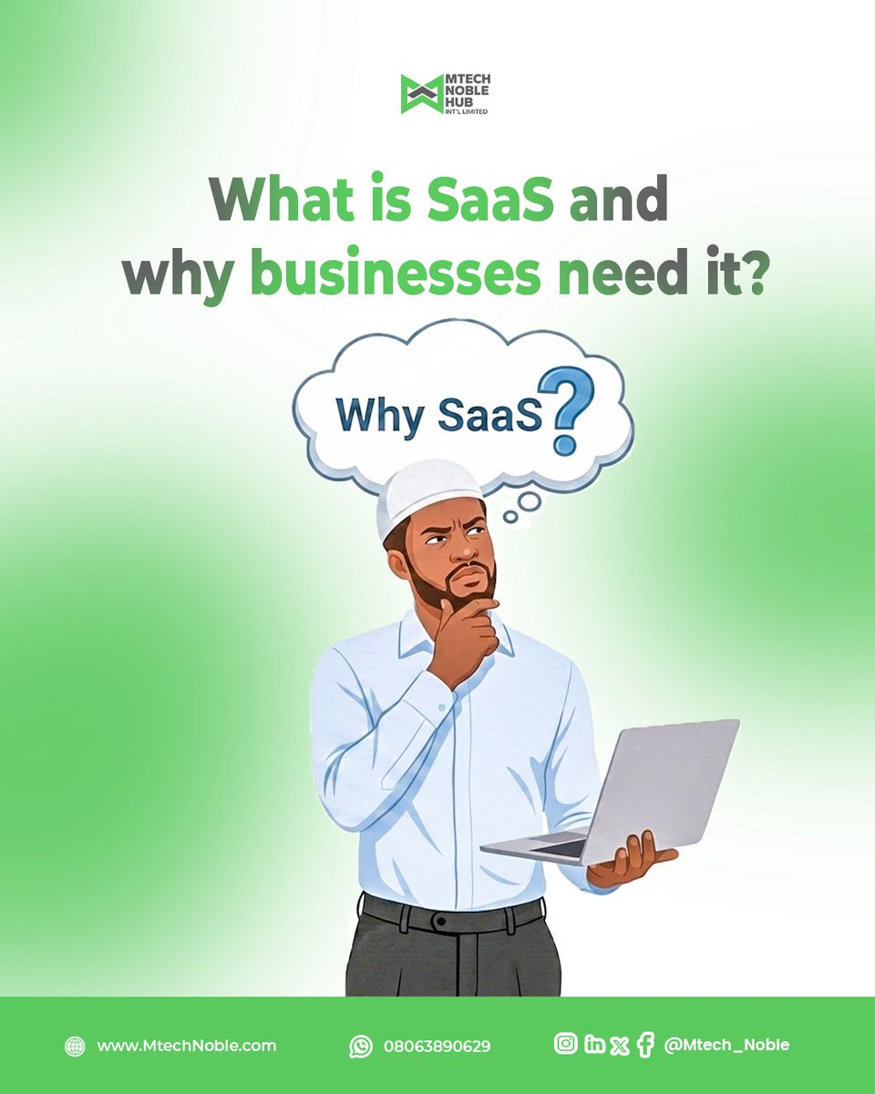 MtechNoble's tweet photo. SaaS gives businesses easy access to powerful tools that automate tasks, improve accessibility, and support growth, helping teams work smarter and scale faster. 🚀 
#SaaS #DigitalTransformation #BusinessGrowth #CloudSoftware #ZohoAfrica #MtechNobleHub https://t.co/lGlehRuTIf https://t.co/KAouAaxGcG