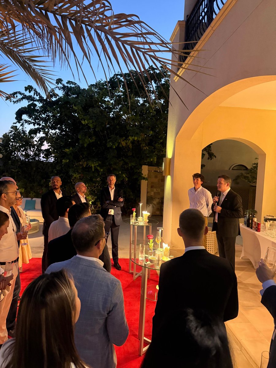 cfcstmoritz's tweet photo. Despite the postponement of the inaugural CfC St. Moritz - Abu Dhabi, Nicolo Stöhr traveled to Abu Dhabi to gather regional ecosystem players over two evenings at the Swiss Ambassador's residence. 

St. Moritz and Abu Dhabi are part of the same story. #cfcstmoritz #abudhabi https://t.co/IXoiJLU0fF