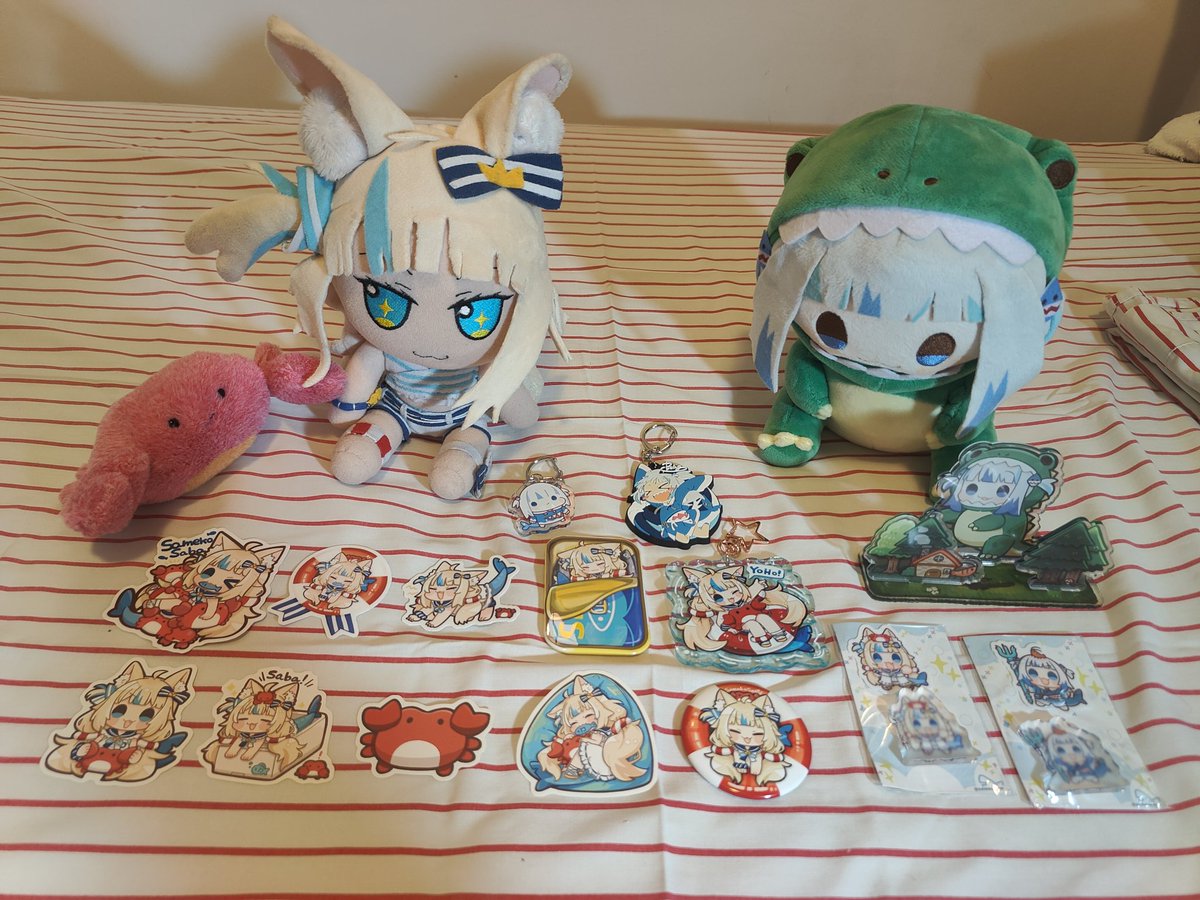 Destrudon's tweet photo. Back to Greece, glad I managed to attend and get some Same and some Sameko merch! They're all so cuuuuute! :3

#ホロクル11th https://t.co/lNGKPWdpIw
