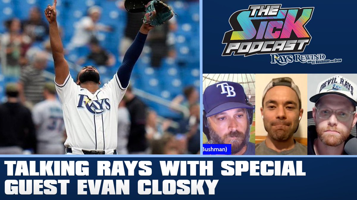 sickpodrays's tweet photo. 🚨New Episode🚨

@ECloskyWTSP joins @TheELBushman and Drew to talk all things #Rays!

Full pod👇
Watch: https://t.co/vjaMYaHDV6
Listen: https://t.co/yn8we5Yi7R

#thesickpodcast https://t.co/oQm5ZR2qzj