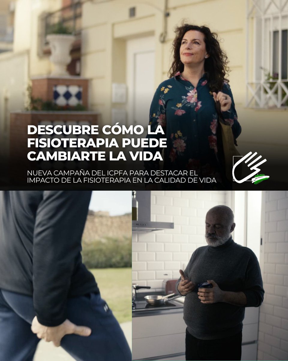 Colfisio's tweet photo. El ICPFA lanza la campaña de concienciación “Descubre cómo la Fisioterapia puede cambiarte la vida” dirigida a para destacar el impacto real de la fisioterapia en la autonomía y el bienestar 
Conoce aquí los detalles:
https://t.co/zhbrxzGzfV
#Fisioterapia #Andalucía https://t.co/4SvDFoCg9H