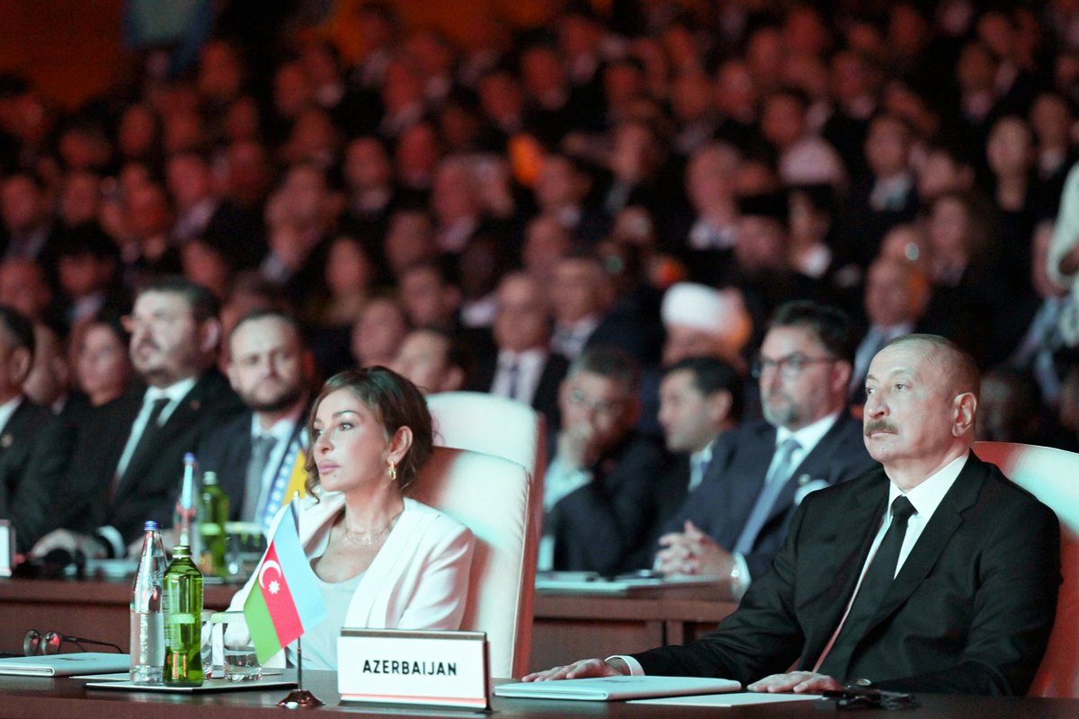 WUF13Azerbaijan's tweet photo. The Opening Ceremony of the 13th Session of the World Urban Forum (WUF13) was held in Baku.

President of the Republic of Azerbaijan Ilham Aliyev and First Lady Mehriban Aliyeva attended the ceremony.

The event featured the screening of a video dedicated to the opening of WUF13, prepared by the United Nations Human Settlements Programme (UN-Habitat), followed by a cultural programme.

President Ilham Aliyev delivered a speech at the opening ceremony.

Video messages from United Nations Secretary-General António Guterres and President of the UN General Assembly Annalena Baerbock were also screened. Nga Kor Ming, President of the UN-Habitat Assembly, and Anacláudia Rossbach, Executive Director of UN-Habitat, addressed the participants of WUF13 with speeches.

#WUF13 #WUF13Azerbaijan #Baku2026 #WorldUrbanForum