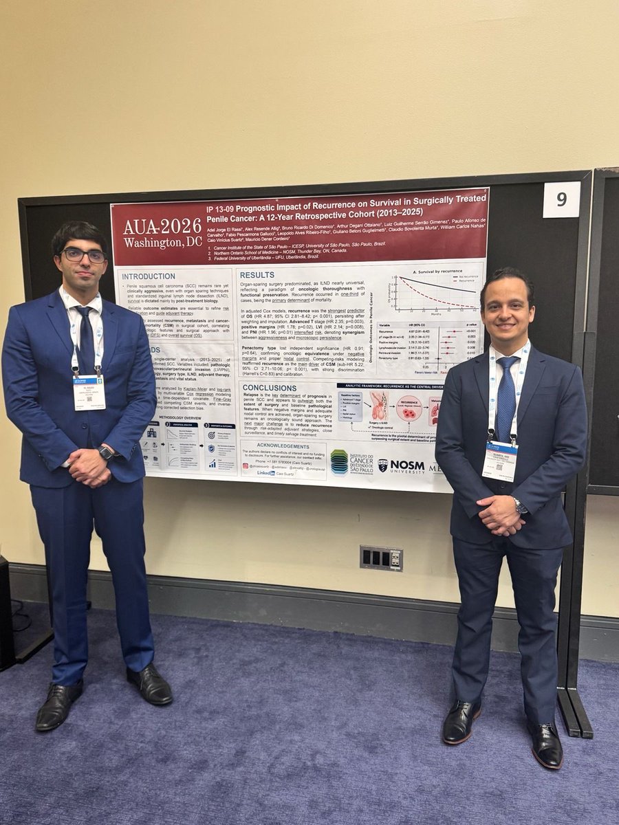 CSuartz's tweet photo. Very happy to have had three posters presented at AUA 2026. It was an important opportunity to exchange experiences and receive valuable feedback.

Already developing the projects for AUA 2027! https://t.co/QJcT9IYKoq