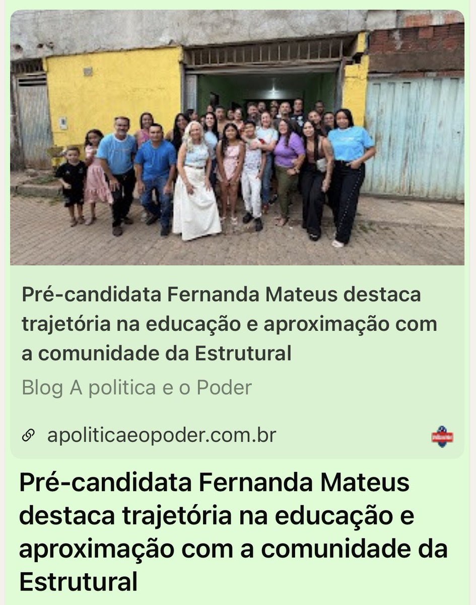 fernanda_mateu_'s tweet photo. Pré-candidata Fernanda Mateus destaca trajetória na educação e aproximação com a comunidade da Estrutural.

A pré-candidata a deputada distrital Fernanda Mateus esteve em agenda na Estrutural, onde se reuniu com lideranças comunitárias e moradores … https://t.co/rbIR3KIxGf https://t.co/SqsKHszIPs