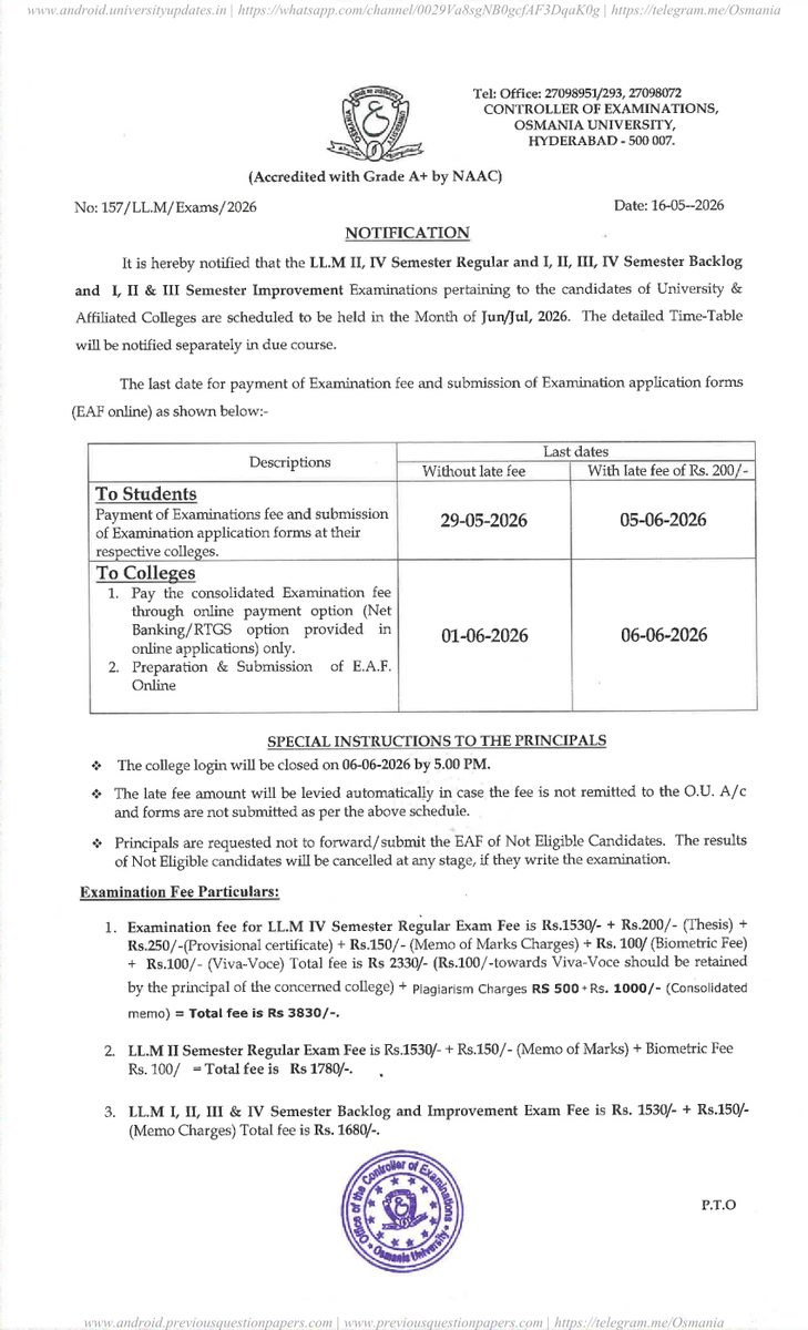 Osmania University tweet media