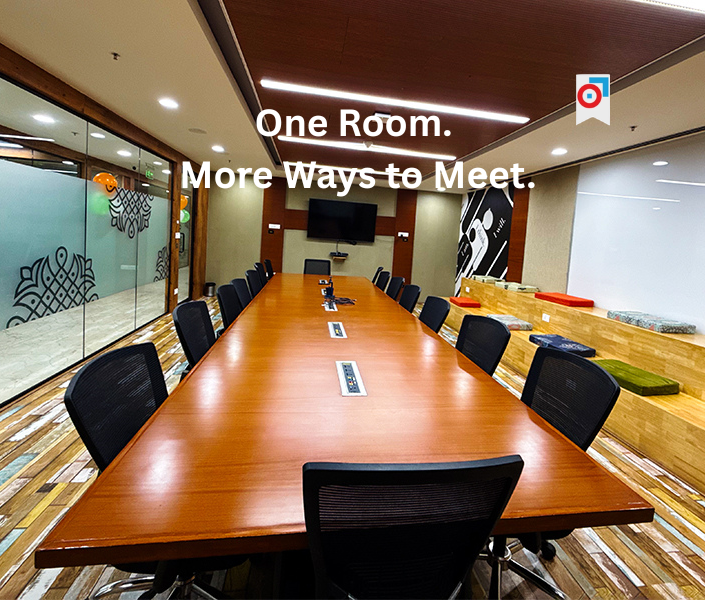 OfficingNow's tweet photo. No noise. No interruptions. Just the meeting.

A large conference room in Hitech City that can also support a larger group with expandable informal seating when needed. 

Contact workspace Bu:
https://t.co/07fKEUqUNZ

#OfficingNow #Isprout #ConferenceRoom #HitechCity https://t.co/wWLW0bksu7
