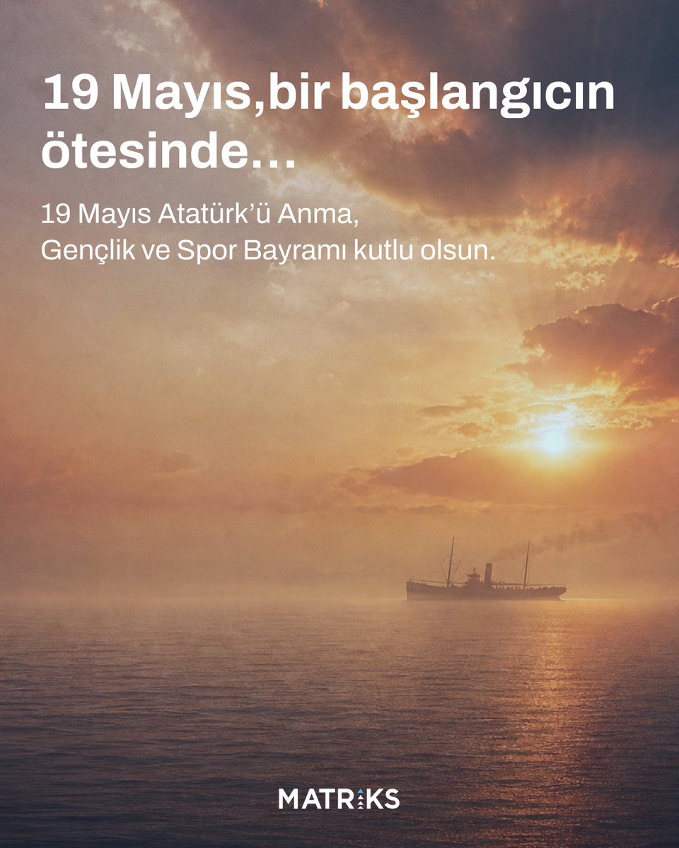 matrikstrader's tweet photo. 19 Mayıs, tarihimizde önemli bir başlangıcı temsil ediyor.

Bugün bu anlamlı günün mirası; üreten, gelişen ve geleceği ileriye taşıyan gençlerle yaşamaya devam ediyor.

19 Mayıs Atatürk’ü Anma, Gençlik ve Spor Bayramımız kutlu olsun. https://t.co/c8bcj4QQp8