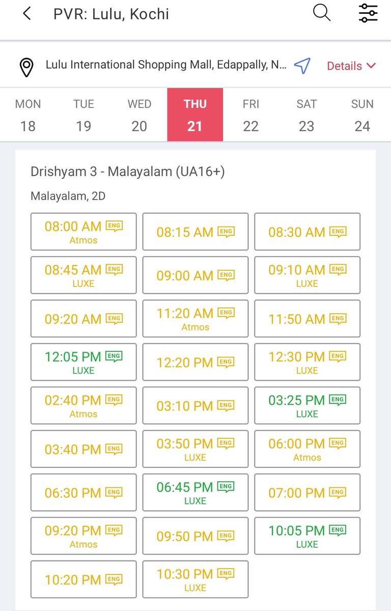 rahool360's tweet photo. #Drishyam3 🔥
26 shows in #PVR #LuluMall #Kochi
24 shows in PVR #ForumMall Kochi https://t.co/xLs4uVGKFT