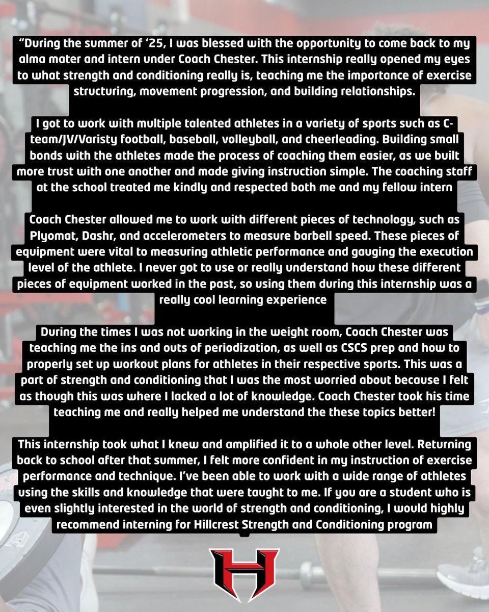 Hillcrest High School Strength & Conditioning tweet media