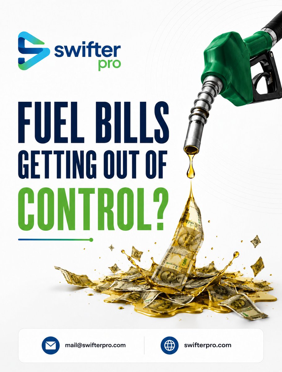 swifterpro_'s tweet photo. Fuel bills rising faster than your profits? 
Smarter routes and better fleet visibility can reduce unnecessary fuel waste and operating costs.
Take control with Swifter Pro.

#FuelEfficiency #FleetTracking #Telematics #SwifterPro #SmartFleet #FleetManagement #FuelMonitoring https://t.co/NgitJkvJk4
