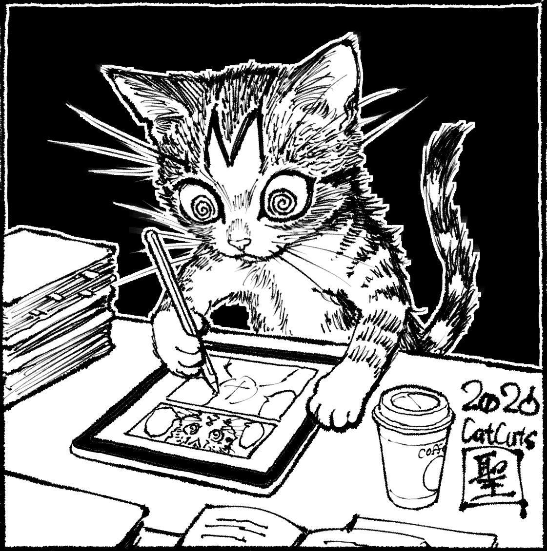 おはこんばんちは

『CatCuts、コミティアに向けて執筆中!』 