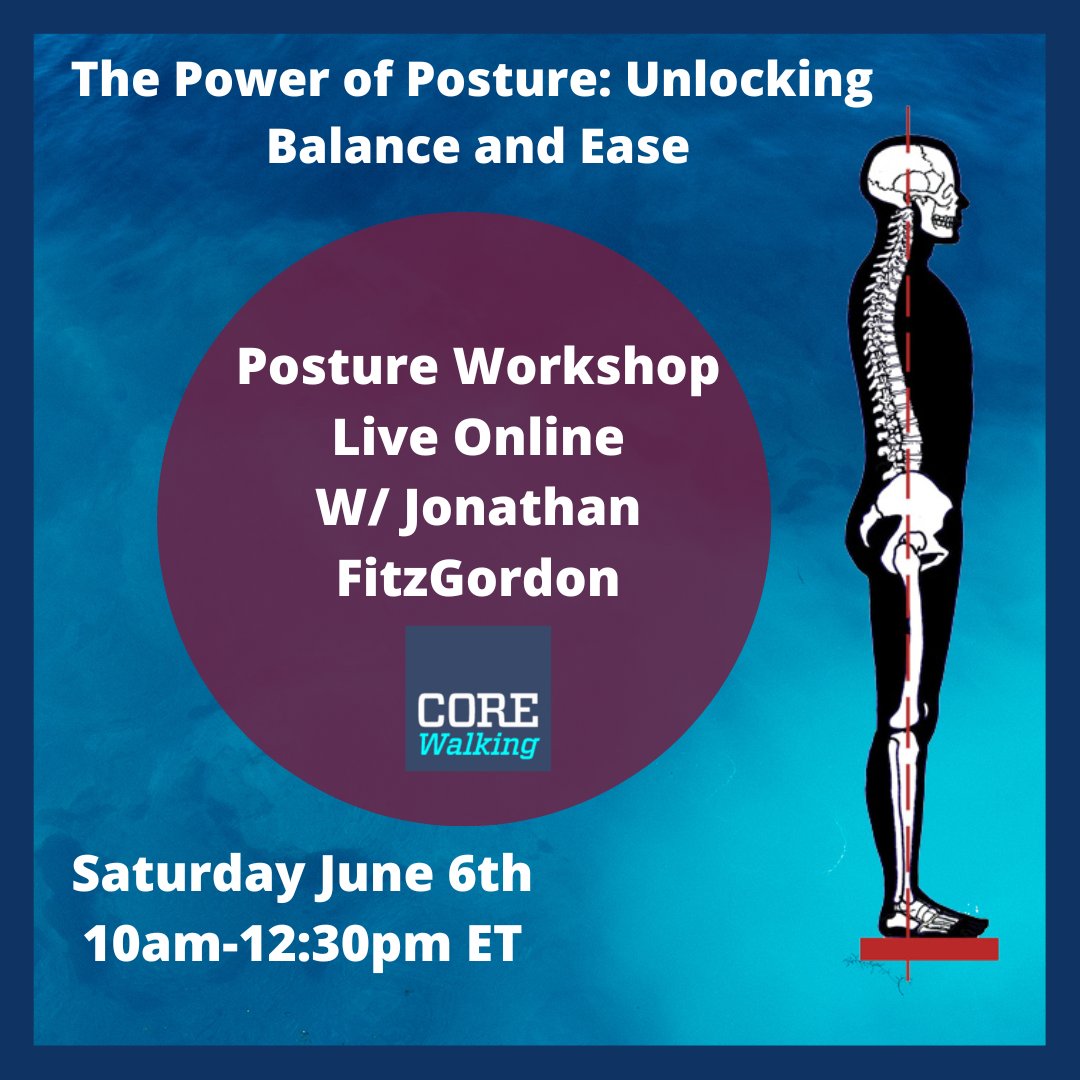 CoreWalking's tweet photo. The Power of Posture: Unlocking Balance and Ease
Live Online
Saturday June 6th 10am -12:30pm ET
Cost: $50
https://t.co/gGDQRvuYgI

Posture isn’t fixed—it’s fluid. It ebbs and flows, always seeking balance with gravity.

 Standing well is a dynamic interplay of opposing forces. https://t.co/z4dgb6dZdt