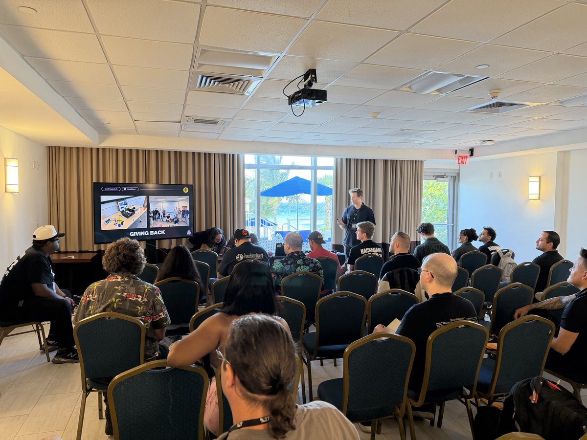 hackmiami's tweet photo. Another great #hackmiami1101 conference! Thank you all of you ctf players, attendees, students, speakers, sponsors, volunteers! We look forward to seeing you again next year #hackmiamixiv May 15th 2027! More details to come %27 https://t.co/jDWrtemuOU
