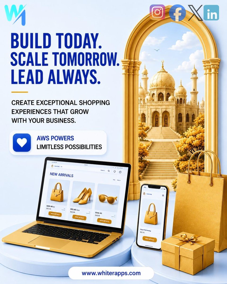 whiterapps's tweet photo. Build a faster, scalable, and future-ready e-commerce platform with AWS ☁️🛒

✔ High-performance infrastructure
✔ Better customer experience
✔ Ready to scale with your business
Grow smarter with cloud-powered commerce.
#AWS #Ecommerce #Cloud #WebDevelopment 
#startup https://t.co/UQ1Jojwy0U