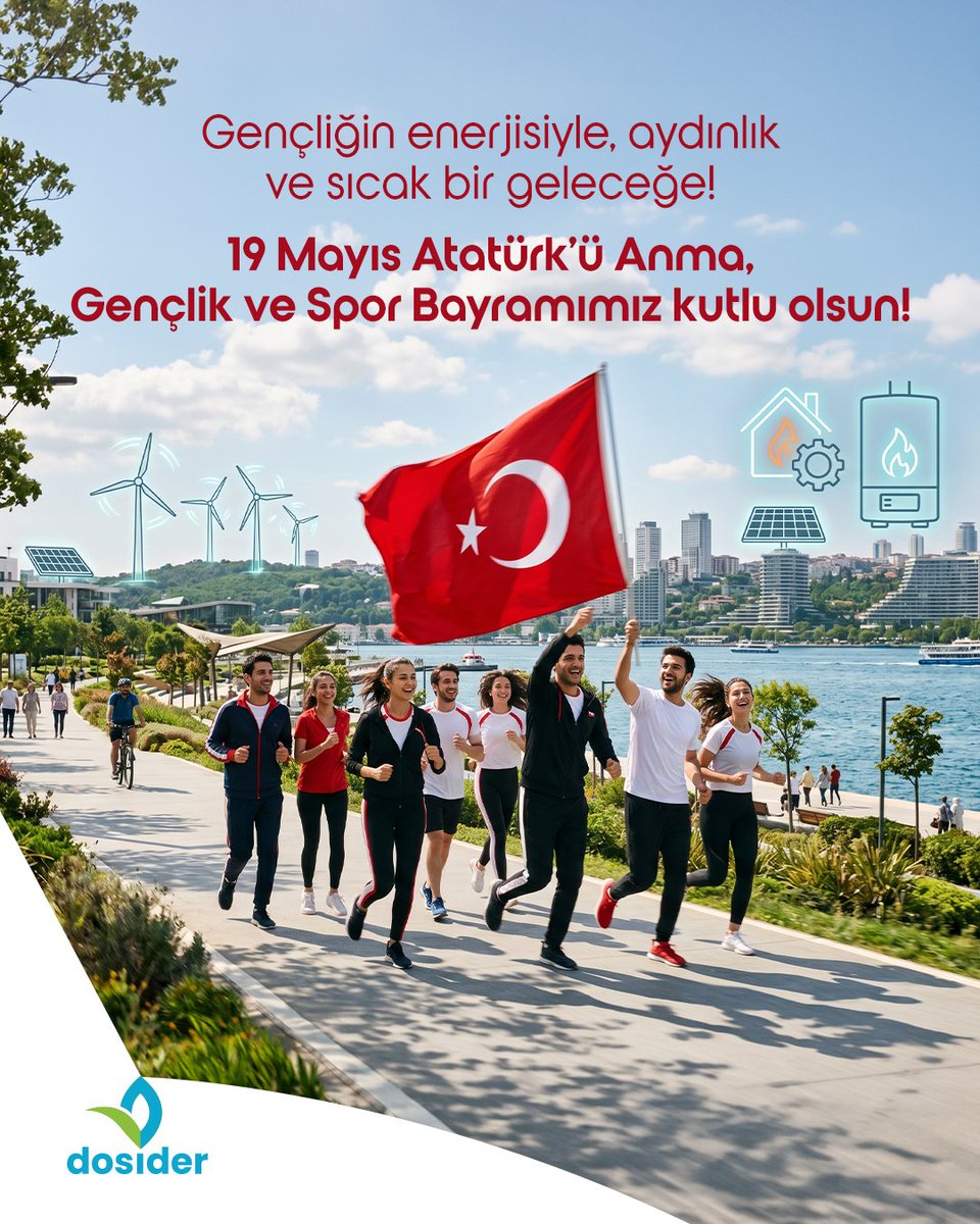 DOSDER1's tweet photo. 19 Mayıs 1919’da yakılan bağımsızlık meşalesi, bugün gençlerimizin enerjisiyle yolumuzu aydınlatmaya devam ediyor. 🇹🇷✨

Cumhuriyetimizin emanetçisi gençlerimizin ve tüm halkımızın 19 Mayıs Atatürk'ü Anma, Gençlik ve Spor Bayramı kutlu olsun! ❤️🤍

#Dosider #19Mayıs https://t.co/zNPPxGMN7y