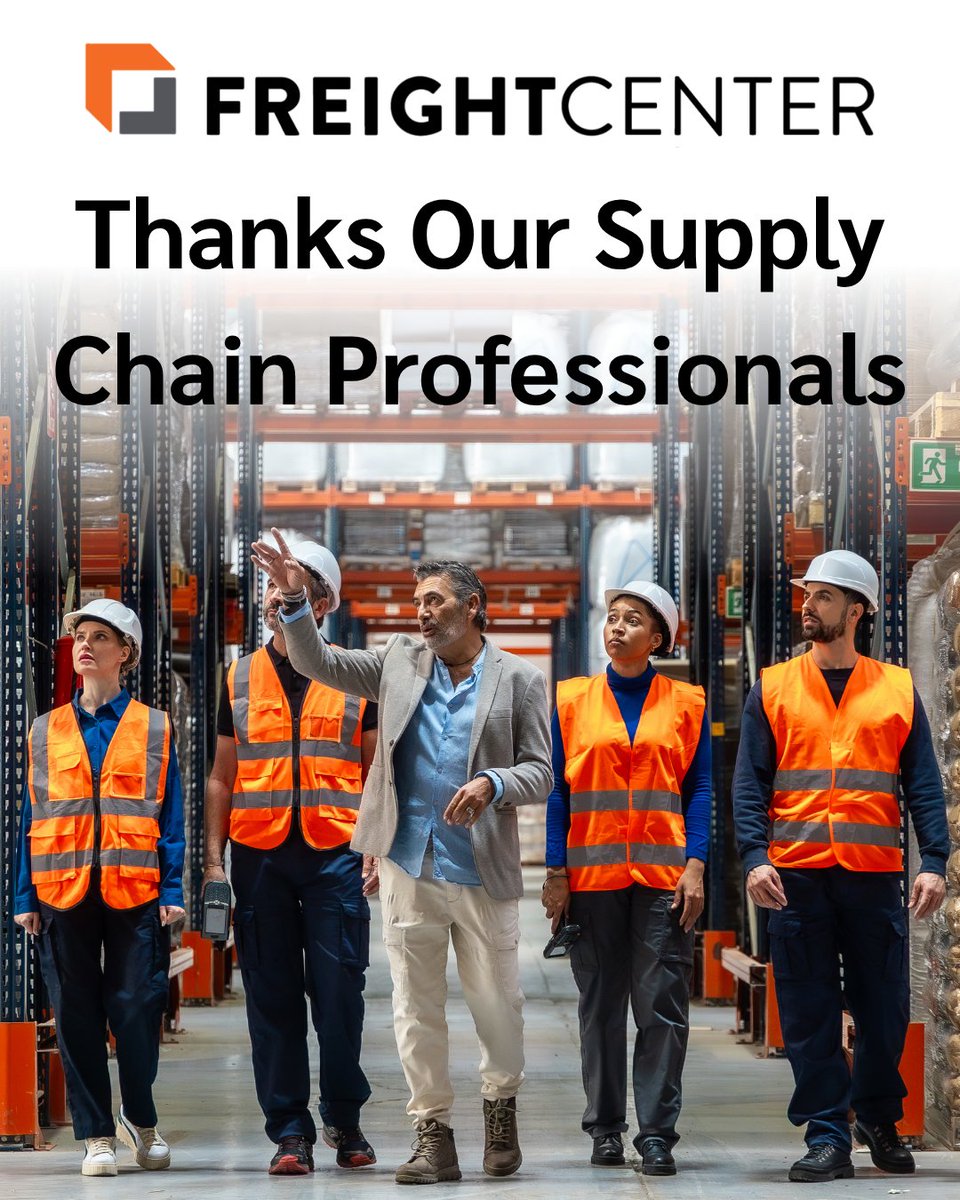 FreightCenter's tweet photo. From the warehouse floor to final delivery, supply chain professionals are the unsung heroes who keep our world moving. Happy Supply Chain Professionals Day to all the logistics heroes out there! 📦🚚💨

#SupplyChainProfessionalsDay #Operations #Logistics #FreightCenter https://t.co/hkbM32PL2v