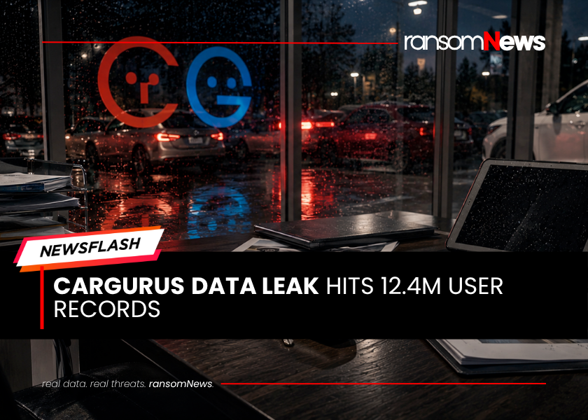 ransomnews's tweet photo. ⚠️ CarGurus data leak hits 12.4M
Attackers exposed account data from 12.4 million #CarGurus users, adding another major consumer breach.
🔗 read more: https://t.co/fskA2mn5kG
#ransomNews #cybersecurity https://t.co/ZPs3wZZxwE