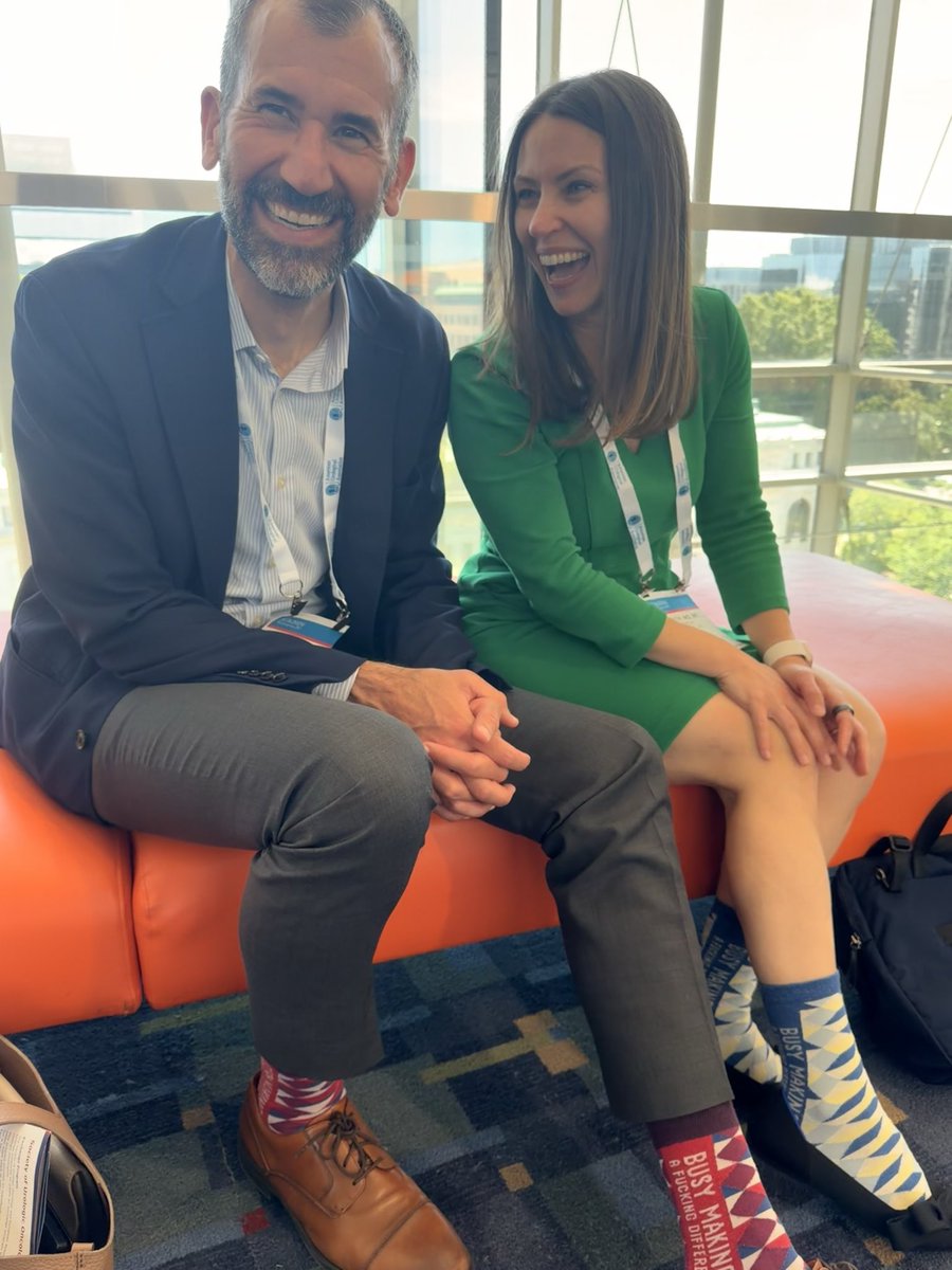 angiesmith_uro's tweet photo. Farewell #AUA26 — always reminded that behind the science, tech, &amp; programs is community. Leaving refreshed ➕ inspired.

~10 yrs of annual “sock” pic w/ John Gore @uwurology — sustained by friendship+continual CISTO funding. The photographer makes the photo 🙌 h/t @m_e_nielsen https://t.co/tvHSrgkL6x