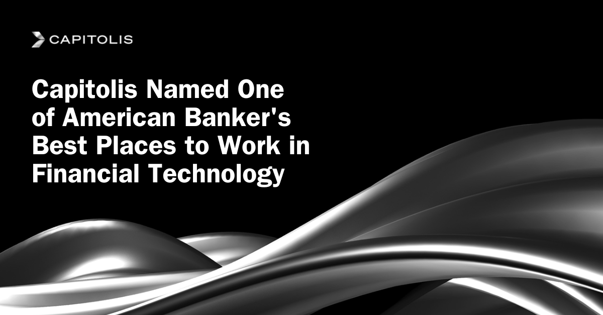Capitolis_Inc's tweet photo. (1/4)We’re excited to share Capitolis has been named to @AmerBanker Best Places to Work in Financial Technology for the 2nd time. We are one of only 33 companies to make the list. This recognition reflects our ongoing commitment to building a purpose-driven, people-first culture. https://t.co/9L9rcVjZw1