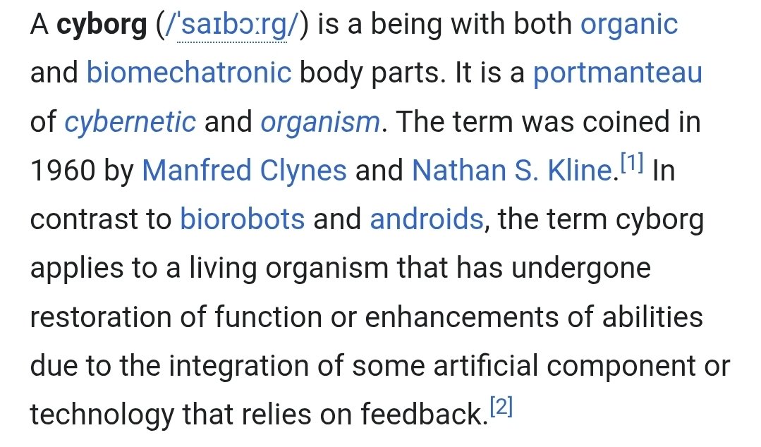 HCJ_Clips's tweet photo. @joeyhaloey @TheFoxEssence Its okay that you dont know the definition of a cyborg. But you should consider doing some learning and opening your mind https://t.co/mmpSTlNyl4