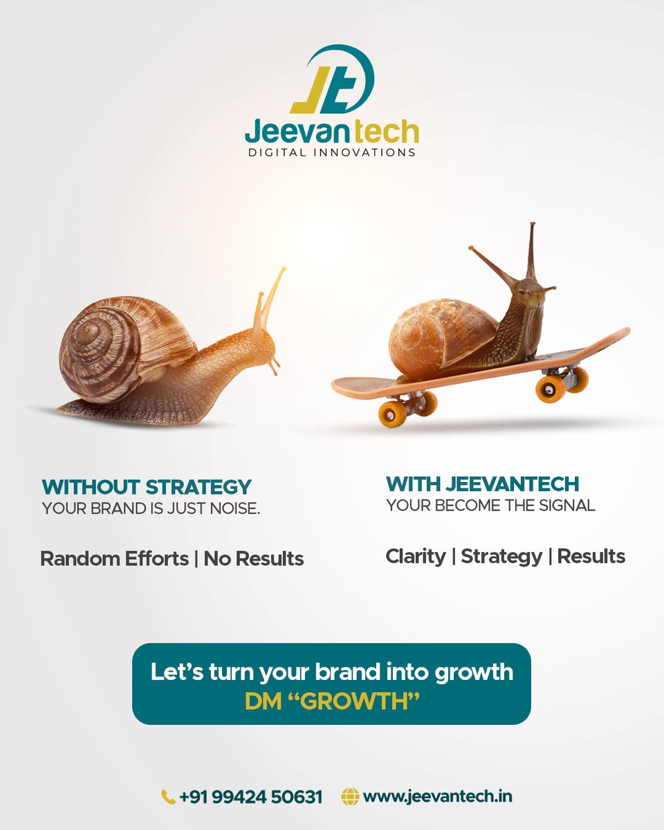 myjeevantech's tweet photo. Without strategy, your brand is just noise.
With JeevanTech, your brand becomes the signal.

We help businesses grow with:
✅ Strategic Marketing
✅ Creative Content
✅ Social Media Growth
✅ Lead Generation

Clarity. Strategy. Results.

📩 DM “GROWTH” to scale your brand. https://t.co/EutqzmPjUr