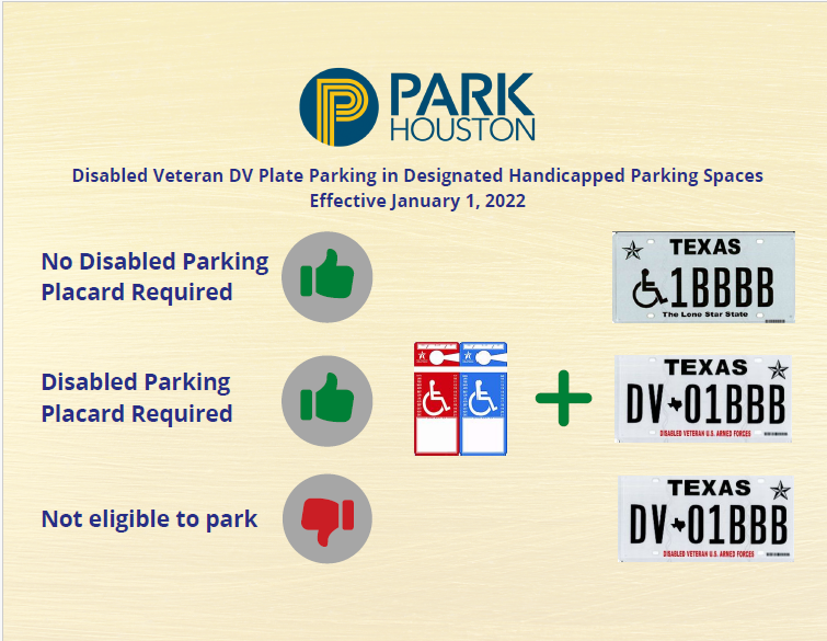 NeighborHOU's tweet photo. Veterans with DV plates, your spot is waiting! We honor YOU and your service w/ reserved parking. No special permit needed. #HOUNeighborhoods #Veterans #DVPlates #DisabledVeterans #VeteranParking https://t.co/LZtAuNRUY0