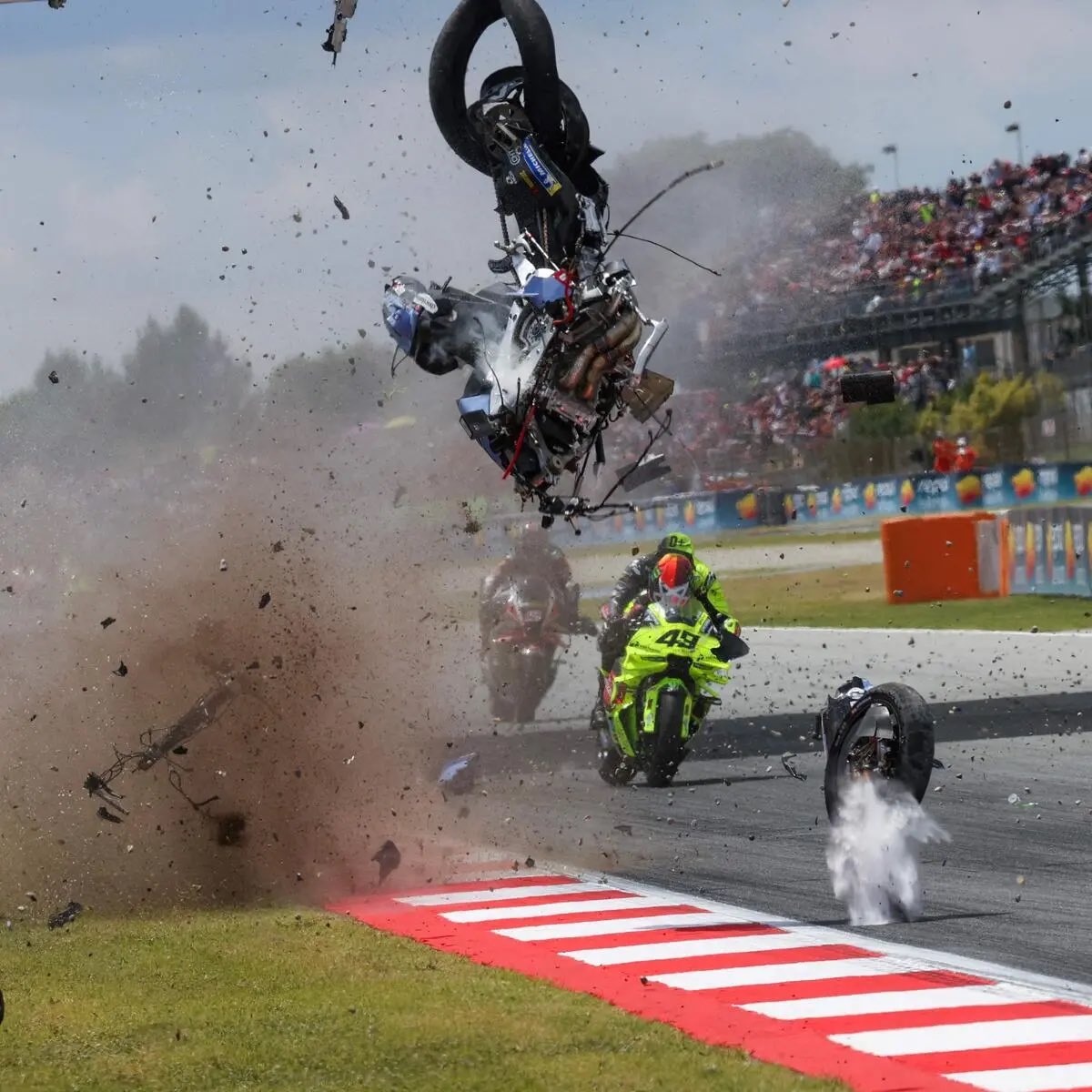 Republicapod1's tweet photo. What a weekend! 🫣
Catalan GP is done and dusted, and it was one of the scariest races we’ve seen in a long time. We discuss the Alex &amp; Johann crashes, Diggia’s incredible win, Jorge Martin’s heated moment, plus your hot takes! Listen wherever you get your podcasts and YouTube! https://t.co/0n4mjMSaM0